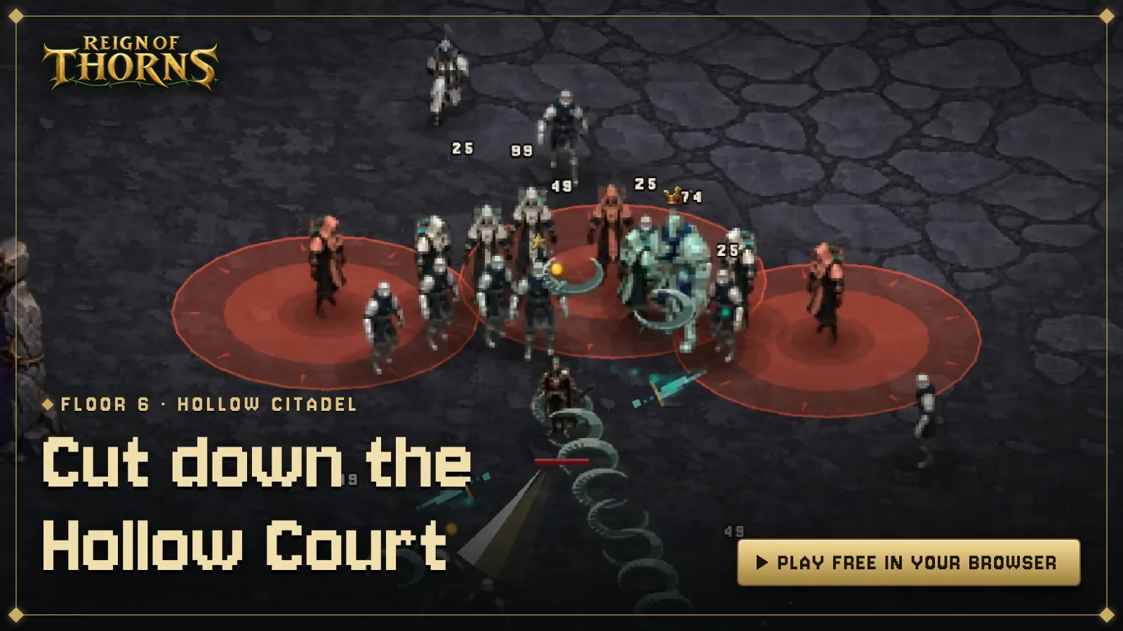 Cut down the Hollow Court — Ashen cutting through the Hollow Court and its boss in the Hollow Citadel with Soul Reaper and Shadow Daggers